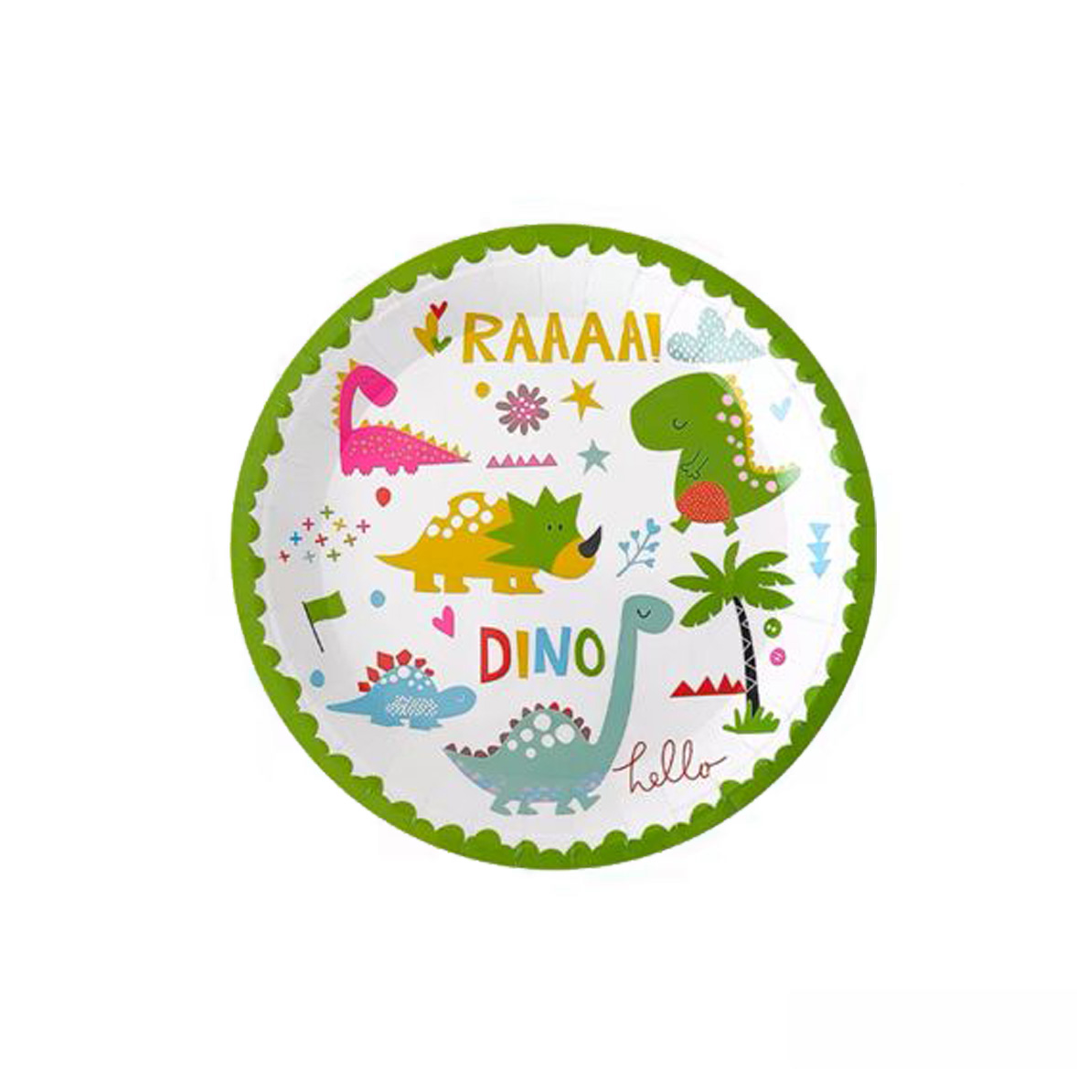 Happy Dino Birthday 7'' Paper Plate